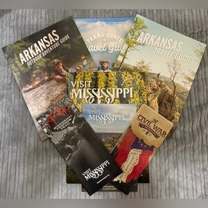 💜 Travel Ephemera Guides of Arkansas, Texas & Mississippi